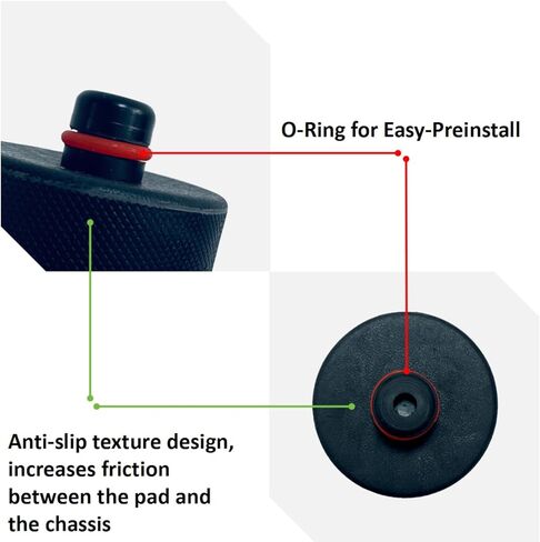 منصات جاك خالية من الرائحة متوافقة مع Tesla Model S / 3 / X / Y Lift Pucks Tesla Accessories البطارية وأداة محول مطاطية لحماية الهيكل مع صندوق تخزين محمول وقفازات، من أجل Tesla بمقبس 25 مم in Kuwait