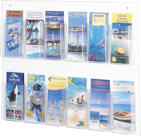 Safco Products 5666CL Clear2c Literature Rack: 3 Magazines & 6 Pamphlets, Increase Visibility & Conversions in Saudi Arabia