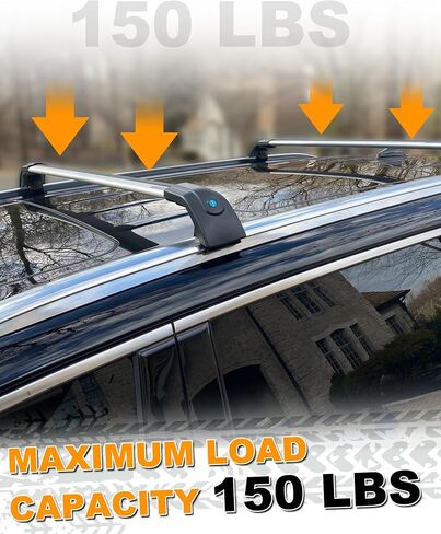 قضبان متقاطعة مضادة للسرقة من Snailfly مناسبة لـ 2019-2024 Kia ​​Telluride EX S SX SX-P حامل السقف الفضي ملحقات حامل البضائع (باستثناء LE وX-Line وX-Pro) in Saudi Arabia
