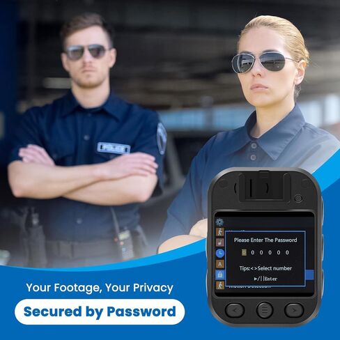 SPIKECAM Super Strong Clip Body Cameras with Audio Video Recording, Night Vision and File Protection, Wearable Body Mounted Video Camera for Security, Law Enforcement,Civilians 64GB in Kuwait