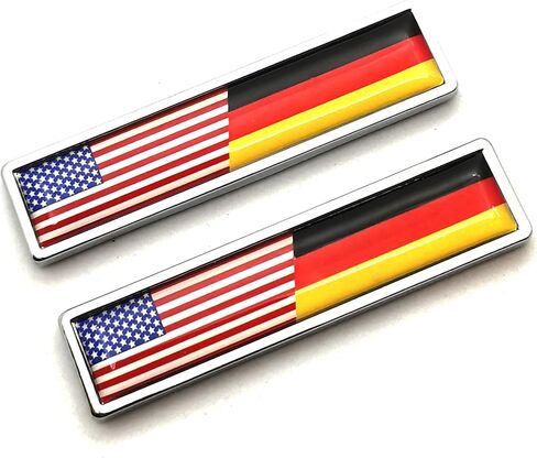PTDecals 2 PCS Mini DE Germany German Flag Emblem Sticker Decals for Vehicle Auto Car Front Fenders Bumper Side Window Trunk Boot Tailgate(58x14mm) in Saudi Arabia
