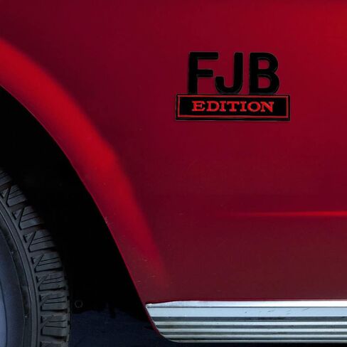 FJB Edition Car Emblem, 3D Letters FJB Car Edition Emblem, 3D FJB Edition Bumper Stickers Alloy Car Truck Accessories Badge Fit for Cars Bumper Window (Black Red) in Saudi Arabia
