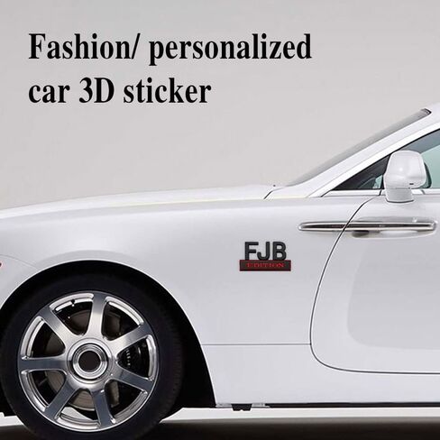 FJB Edition Car Emblem, 3D Letters FJB Car Edition Emblem, 3D FJB Edition Bumper Stickers Alloy Car Truck Accessories Badge Fit for Cars Bumper Window (Black Red) in Saudi Arabia