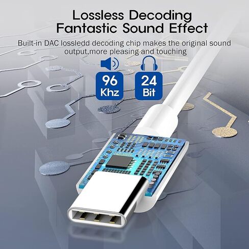 محول مقبس سماعة الرأس USB من النوع C إلى 3.5 مم، سلك كابل USB C إلى Aux Audio Dongle مكون من 3 حزم متوافق مع iPhone 15/15 Pro/15 Plus/15 Pro Max، وSamsung Galaxy S23 S22 S21 S20 Ultra، وPixel، وiPad Pro، وMacBook in Saudi Arabia