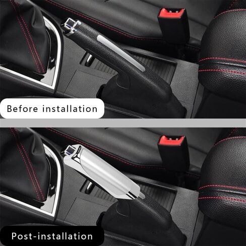 غطاء فرامل اليد للسيارة، غطاء فرامل الانتظار، غطاء فرامل اليد ABS، غطاء مزخرف لفرامل اليد، ملحقات داخلية للسيارات متوافقة مع معظم المركبات (ألياف الكربون الأسود) in Kuwait