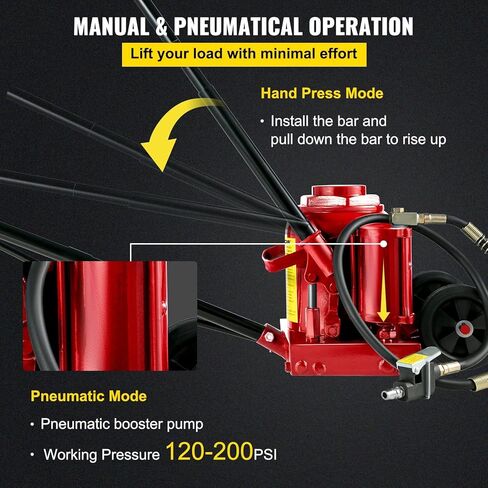 مقبس زجاجة بيست أوتو 50 طن، رافعة أرضية هيدروليكية للسيارة 110000 رطل مع مضخة يدوية هوائية ويدوية، رافعة هوائية رافعة إصلاح شاحنات السيارات الثقيلة in Kuwait