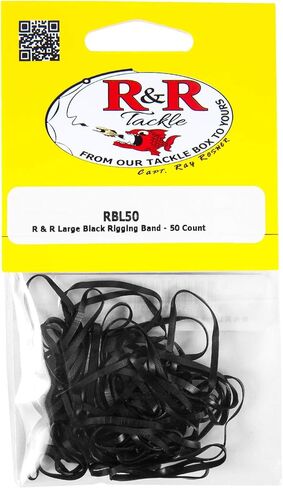 R & R Rigging Bands - 50 Pack - Large - Black in Saudi Arabia