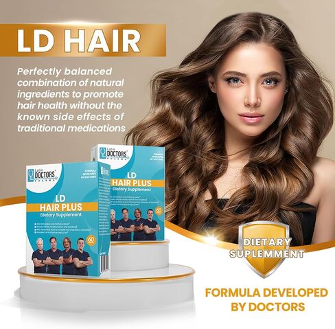 Latin Doctors Hair Growth Supplement to Support Thicker, Fuller Hair, Formulated with Vitamins, Zinc, Biotin, Hylauronic Acid, Copper, Folate, Horsetail Extract for Hair Health & Hydration, 60 Tablets in Saudi Arabia