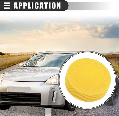 غطاء خزان خزان سائل التبريد من موتفورتي، لسيارة نيسان 350Z 2003-2008، بلاستيك، أصفر in Kuwait