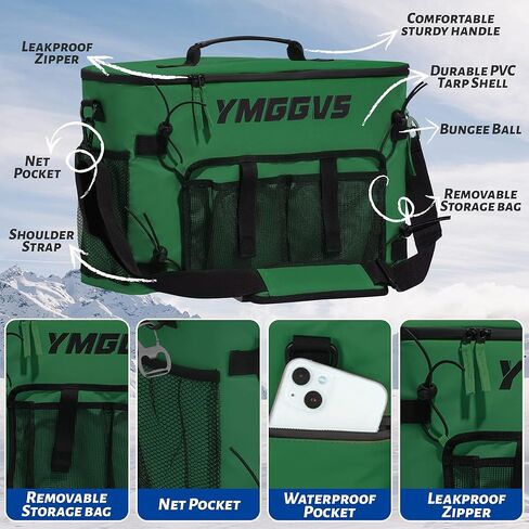 Kayak Cooler,Waterproof Seat Back Cooler for Kayaks,Kayak Accessories Cooler Bag,High Capacity ice Cooler for Kayaking, Fishing,Camping, Beach,with Bottle Opener,Keep Cold All Day in Saudi Arabia