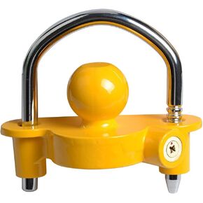 Haloview Universal Coupler Lock, Adjustable Storage Security, Heavy-Duty Steel