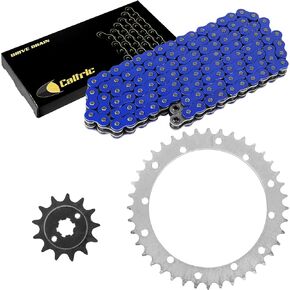 Caltric O-Ring Blue Drive Chain & Sprockets Kit Compatible with Yamaha Blaster 200 Yfs200 Yfs-200 1988-2006