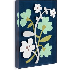 DEMDACO Hanging Tile Wall Art Everyday Home Décor, 5 x 7 Inch Acrylic, Floral Grow Together