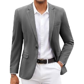 COOFANDY Mens Blazer Jacket One Button Casual Suit Jackets Stretch Knit Sport Coat