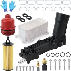 Upgraded Full Aluminum Oil Cooler Oil Filter Housing,for Dodge Charger Durango Challenger Journey, for Chrysler 200 300, for RAM ProMaster, for Jeep Wrangler Grand Cherokee, Replace 926-959