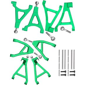 ترقيات أذرع أسفل الخلفية الأمامية الجزء العلوي من 1/16 Mini Slash 70054-1،8pcs سبيكة الخلفية الخلفية الأعلى القفزات القفزات ، (اليسار واليمين) ، الأخضر