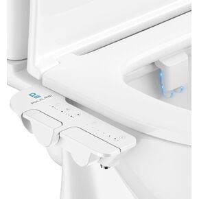 ultra-slim 3-in1 بيديت ، التنظيف الذاتي ، الغسل الخلفي والأنثوي (الفوهات المزدوجة القابلة للسحب) ، مرفق بيديت غير كهربائي لمقعد المرحاض ، ضغط الماء البارد الطازج القابل للتعديل ، الفولاذ المقاوم للصدأ المقاوم للصدأ