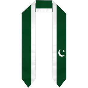 Pakistan Flag Graduation Shawl Sash Stole Wraps Scraf For International Study Pride Women Men