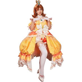 miccostumes Womens Princess Costume Anime Princess Cosplay Fullset Deluxe Gown Kawaii Lolita Dress with Crown Earrings