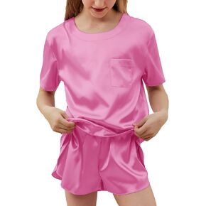 Petite&Me Girls Pajamas, Silk Pajamas for Girls Size 4-14