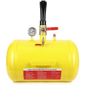 10 Gallon Vehicle Air Tire Bead Seater, w/Pressure Gauge & Handle, 145PSI Tire Burst Inflation Sealer Seater, Blaster Wheel Tool Seating Tire Inflator Car Truck ATV Tank