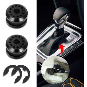 2PCS Transfer Case Shifter Linkage Control Lever Bushing Grommet, Transfer Case Shift Linkage Bushings with E-Clips, Replacement for Dodge Ram 1500 2500 3500, Part#68078975AA 68078974AA