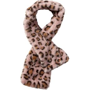 womens Fuzzy Leopard ScarfCold Weather Scarf