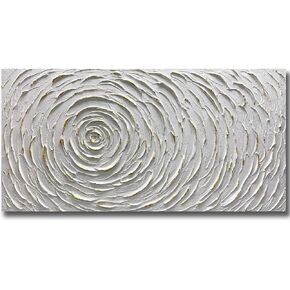 اللوحات Art8yuqi - اللوحة الزيتية الفنية المعاصرة على القماش ثلاثي الأبعاد اللوحة البيضاء المصنوعة يدويًا صورة قماشية اللون
