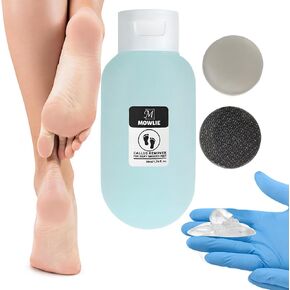 Callus Remover for Feet - Original, Powerful Formulation - Extra Strength Gel, with Dual-Action Glass Abrasive Discs – Home Pedicure Kit for Cracked Heels & Dead Skin Removal-50ml/1.76fl.oz