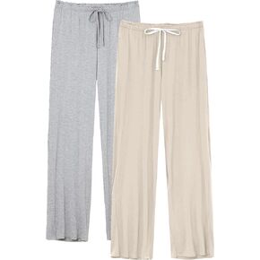 COLORFULLEAF Womens Pajama Pants Breathable Soft Cooling Bamboo Rayon Pants for women Wide Leg Yoga Sweatpants