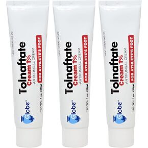 Globe Tolnaftate 1 ٪ ، 1 أوقية علاج مضاد للفطريات ، أثبتت فعاليتها سريريًا على قدم معظم الرياضيين (3 عبوات)