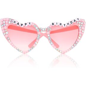 نظارات عيد ميلاد للنساء نظارات شمسية لعيد الميلاد للأميرة للنساء نظارات شمسية على شكل قلب وردي in Kuwait