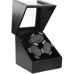 J&T Technology Automatic Watch Winder for 3 Watches,Watch Winder - Quiet Japanese Mabuchi Motor,2 Rotation Modes,Memory Foam Pillows