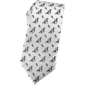 KOOELLE Men's Horseshoe Jacquard Tie Horse Racing Festival Tie Festival Party Black Ties For Men 3.15 inches (8 cm)