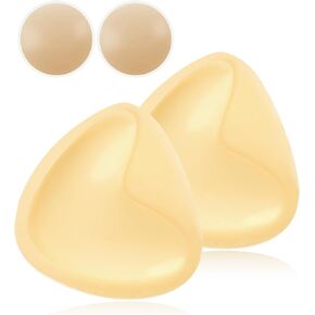JOATEAY Double Sided Sticky Bra Inserts Push Up Pads Breast Enhancer for Bikini Swimsuit Sport Bra with Nipple Covers