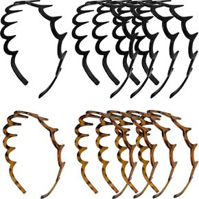 10PCS Zig Zag Shark Tooth Headbands Comb Zigzag Plastic Hoop U Shaped Shark Tooth Hair Bands Wavy teeth Hair Hoop Accessory for Women Lady Girl