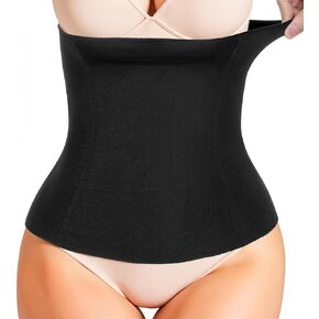 Waist Shaper for Women, Seamless Tummy Tuck Compression Garment, Waist Trainer for Women Body Shaper, Stomach Shapewear for Slim Body, supporting belly (Black)