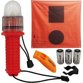 SOSeFLARE™5 NO More Flares!™ Electronic Boat Distress Flare, USCG Approved to Replace Flares. Complete Day/Night Flare & Audible Signal Replacement kit for Boats. Made in USA!