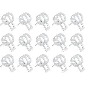 uxcell 15pcs نوع النطاق الربيعي نوع العمل الوقود/مشبك أنابيب خرطوم السيليكون ، 14.5 ملم انخفاض ضغط الهواء خرطوم المشبك مشبك أنبوب ماء زيت السيارات ، الزنك الأبيض الأزرق