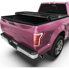 OEDRO FRP Hard Tri-fold Tonneau Cover Fold Truck Bed Covers Fits for Ford F150 F-150 2015-2024 with 5.5 Feet Bed