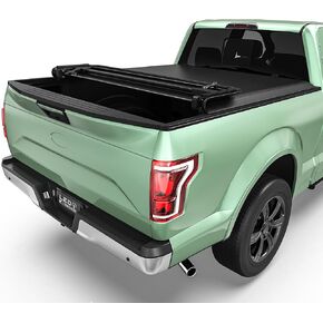 LEDKINGDOMUS Soft Tri-Fold Truck Bed Tonneau Cover Fits for Ford F150 F-150 2015-2025 | 5'5" (67") Bed