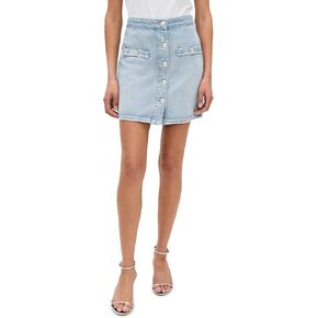 L'AGENCE Women's Kris Button Front Mini Skirt