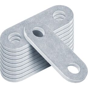 10 Pcs 2" Center Trailer Leaf Spring Replacement Shackle Straps, 9/16" Hole, 3/16" Thick