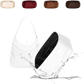 إدراج محفظة خفيفة الوزن متوافقة مع أكياس Boheme Hobo ، مصنوعة من سطح الورق المقاوم للماء وبطانة ساتان حريري (Craie) in Kuwait