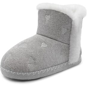 SHOESLOCKER GIRLS CLITE BOOTIE SLIPPERS ، Winter Warm Plush Memory Foam Booties House For Girls