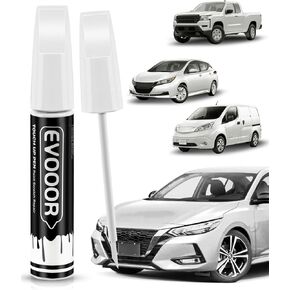 QAB Pearl White Tricoat Touch Up Paint Compatible with Nissan Exact Match 2 in 1 Touch up Paint for Chips and Nicks Repair