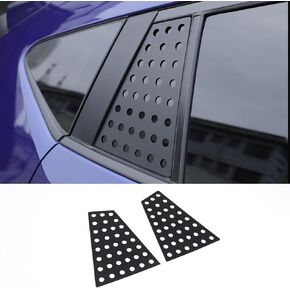 Car Rear Side Window Louvers Cover Compatible with Subaru Crosstrek 2024 2025 Exterior Accessories, Aluminum Side Window Louvers Air Vent Cover, 2Pcs (Black)