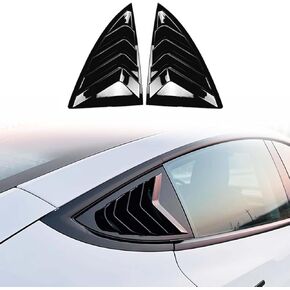 Fit for Tesla Model 3 2021-2025 Quarter Window Louvers, Sports Style Side Window Covers, 2-Pack (Carbon Fiber Pattern)