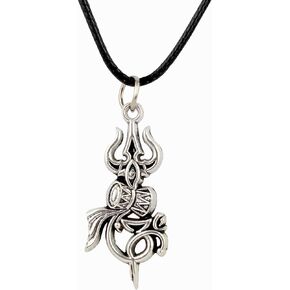 Lord Shiva Trisula Damru Pendant Spiritual Shiva Bholenath Religious Locket