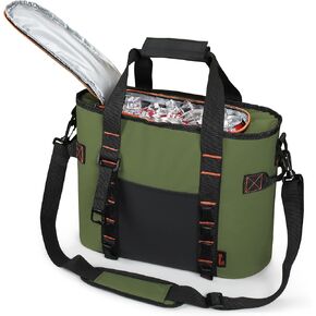 Tirrinia Camping Cooler Bag - 20 Cans Insulated Soft Cooler Tote with Bottle Opener, Portable Ice Chest for Picnics, Travel, Beach, Grocery Shopping